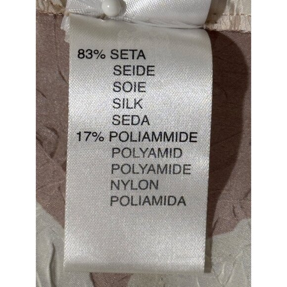 Blumarine Womens Pleated Dress Pink Floral Print Silk Blend Italy Size 42 / US 6 - Picture 8 of 10